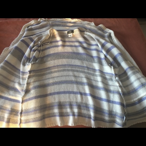 Lark Lane sweater cardigan white lavender - Picture 6 of 6